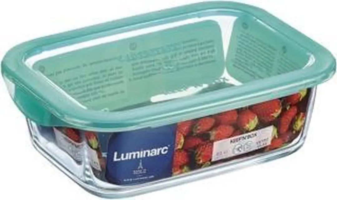 Luminarc Keep N Box Bewaarbox Glas 197cl - Turquoise - 6 Stuks