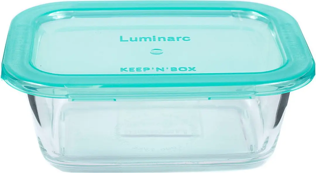 Luminarc Keep N Box Bewaarbox Glas 197cl - Turquoise - 6 Stuks
