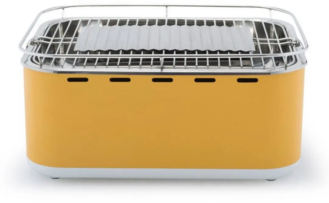 Barbecook Carlo Tafel BBQ Houtskool - 33cm - 6 Burgers - Geel - afbeelding 6 van 6