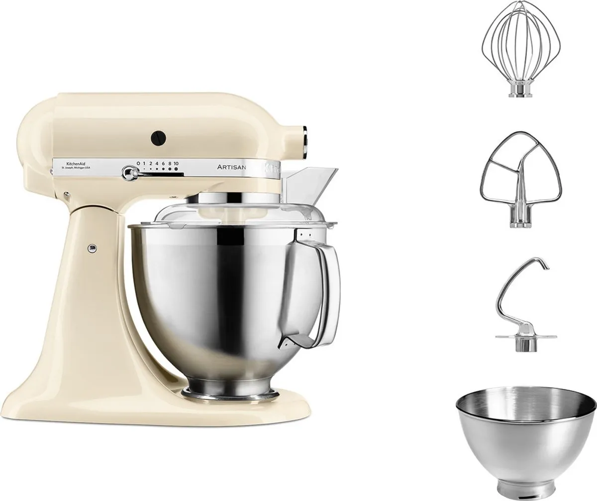Kitchenaid Artisan KSM185 standmixer amandelwit