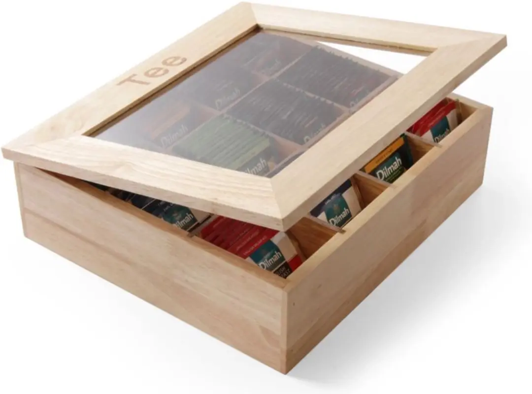 HENDI Theedoos Houten 12 Compartimenten 30x28cm