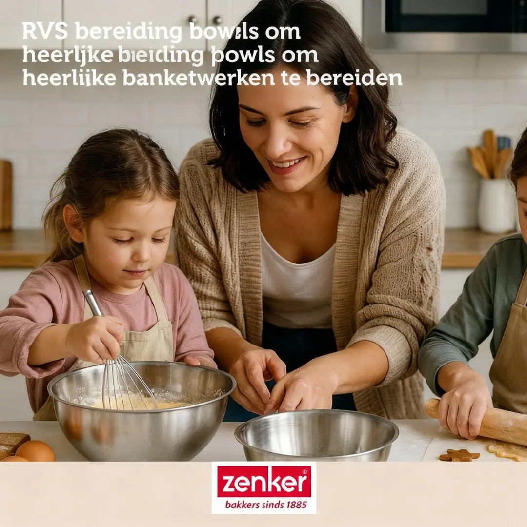 Zenker Bakkerset - 4 Tubevormen 13cm, 2 Mengkommen, Maatbeker & Spatel - Zwart