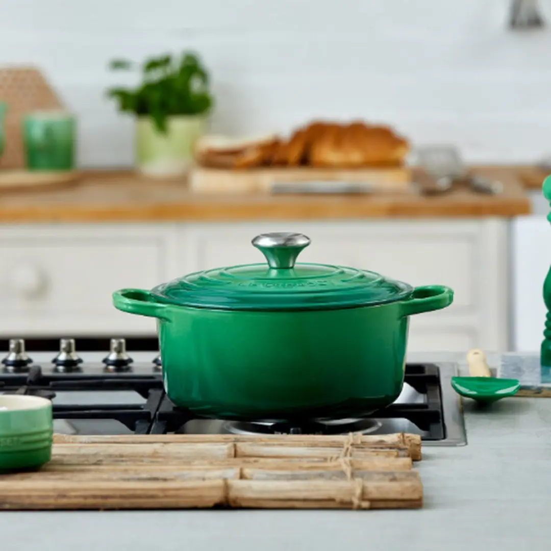 Le Creuset Spatel Premium Bamboe 29cm - Groen - afbeelding 6 van 6
