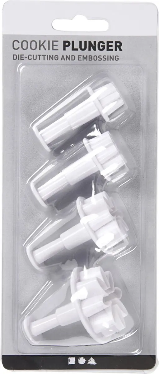 Creativ Company Uitsteekvormen Stempel Ster - 3 Stuks Wit