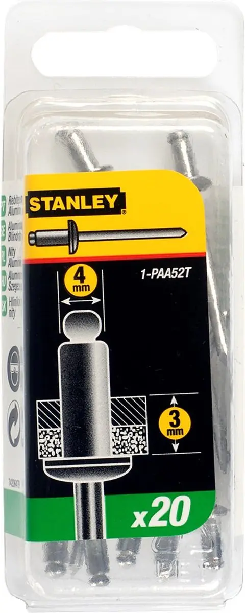 Stanley Popnagels 4x3mm