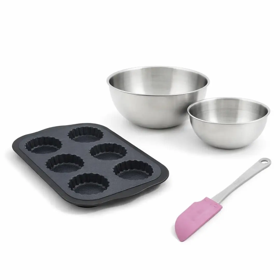 Zenker Taartjesmal Set - Glasvezel & RVS - Zwart/Grijs