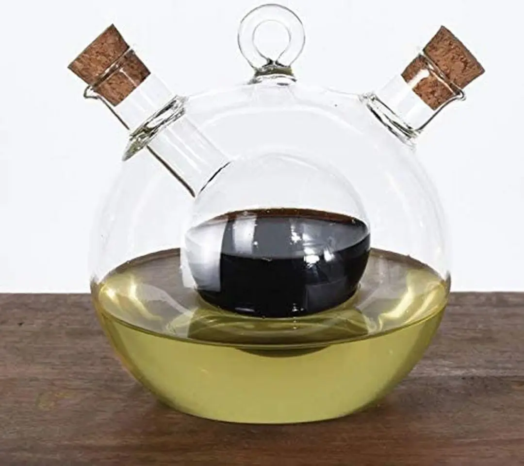 Excellent Houseware Olie/Azijnfles Glas 480ml - Transparant