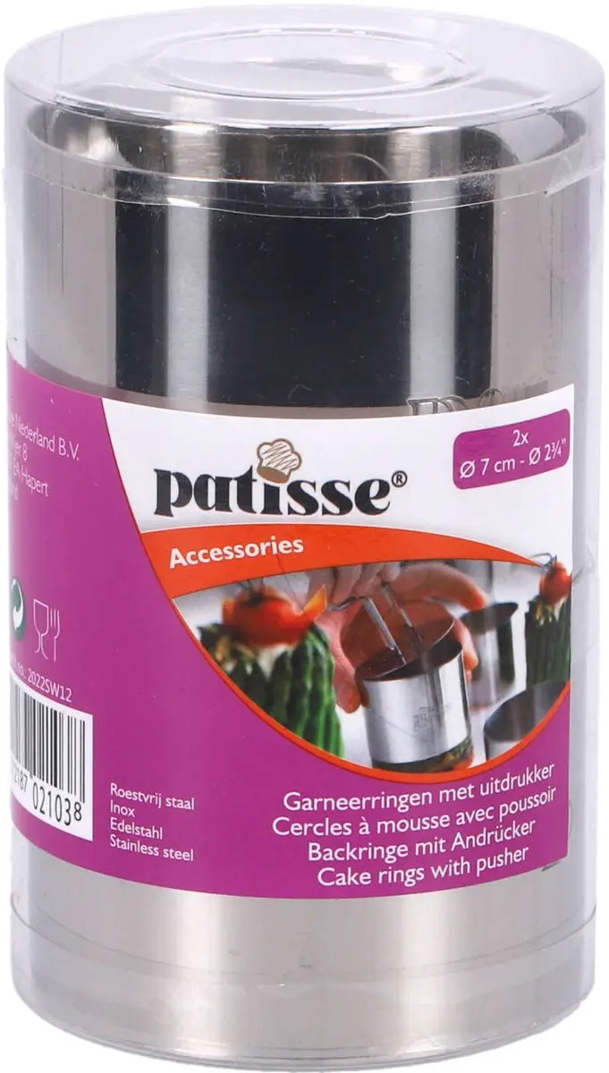 Patisse Garneerringen Set 2-delig Ø7cm - Zilver