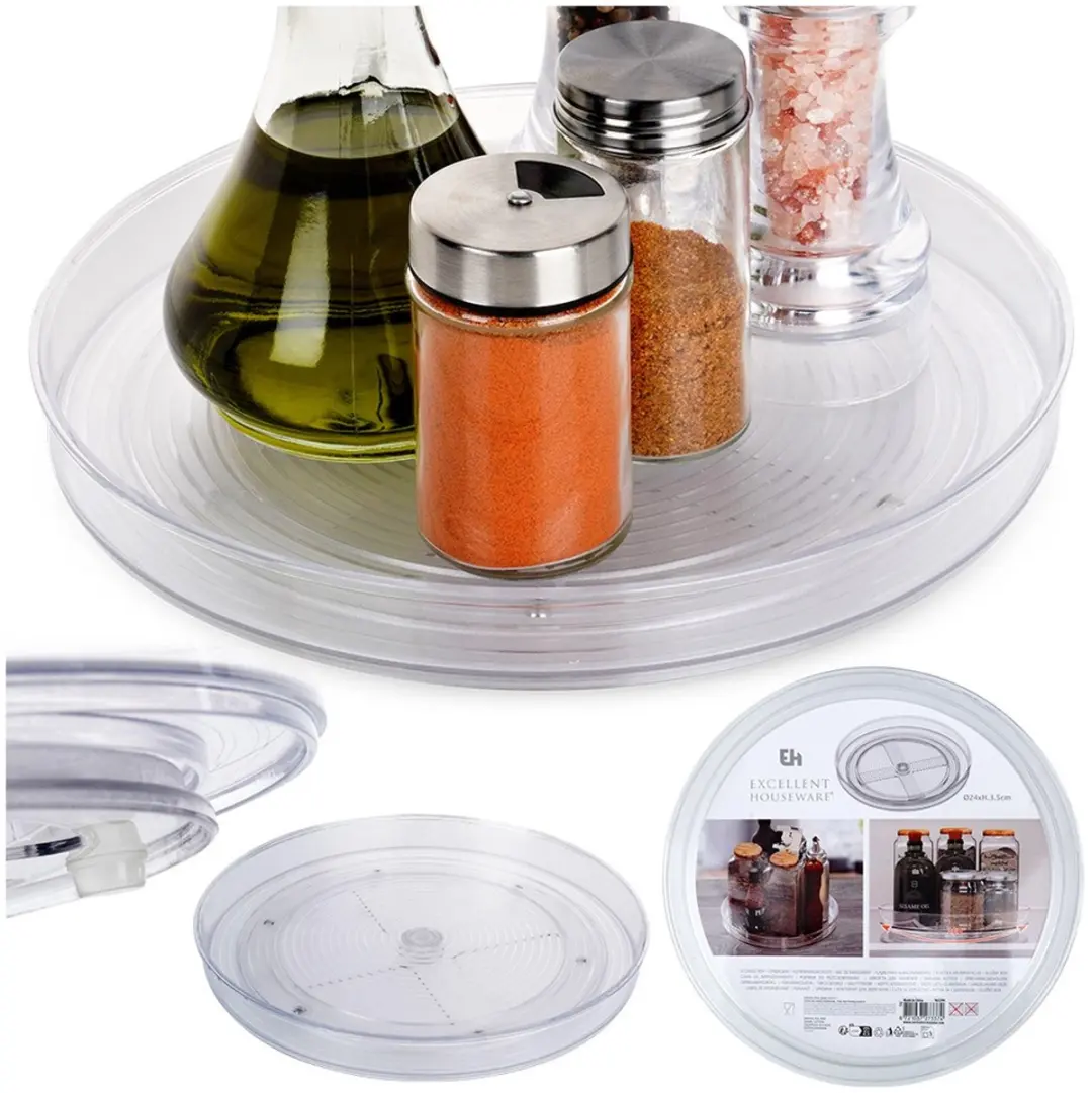 Excellent Houseware Draaiplateau 24cm - Transparant