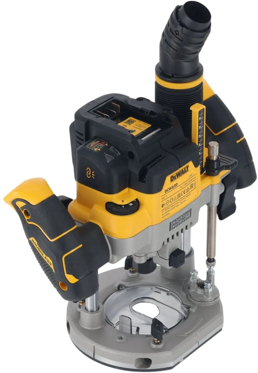 DeWalt DCW620H2 Accu Bovenfrees 18V XR - 2x POWERSTACK 5.0Ah - Geel/Zwart