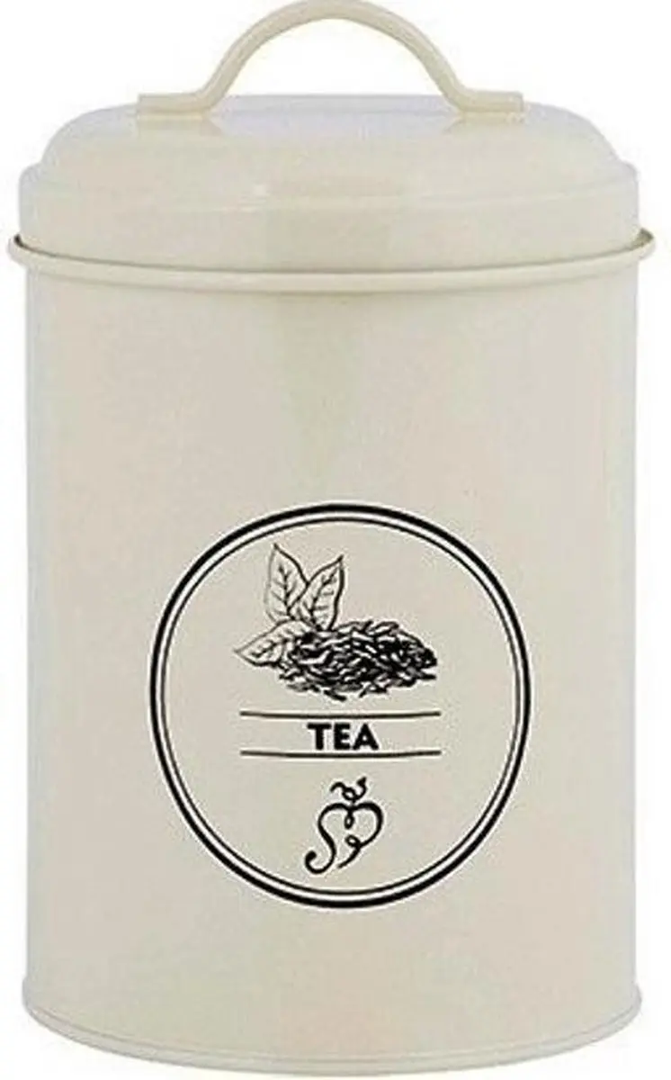 Esschert Design Voorraadblikken Set 3-delig - 1200ml - Beige/Zwart