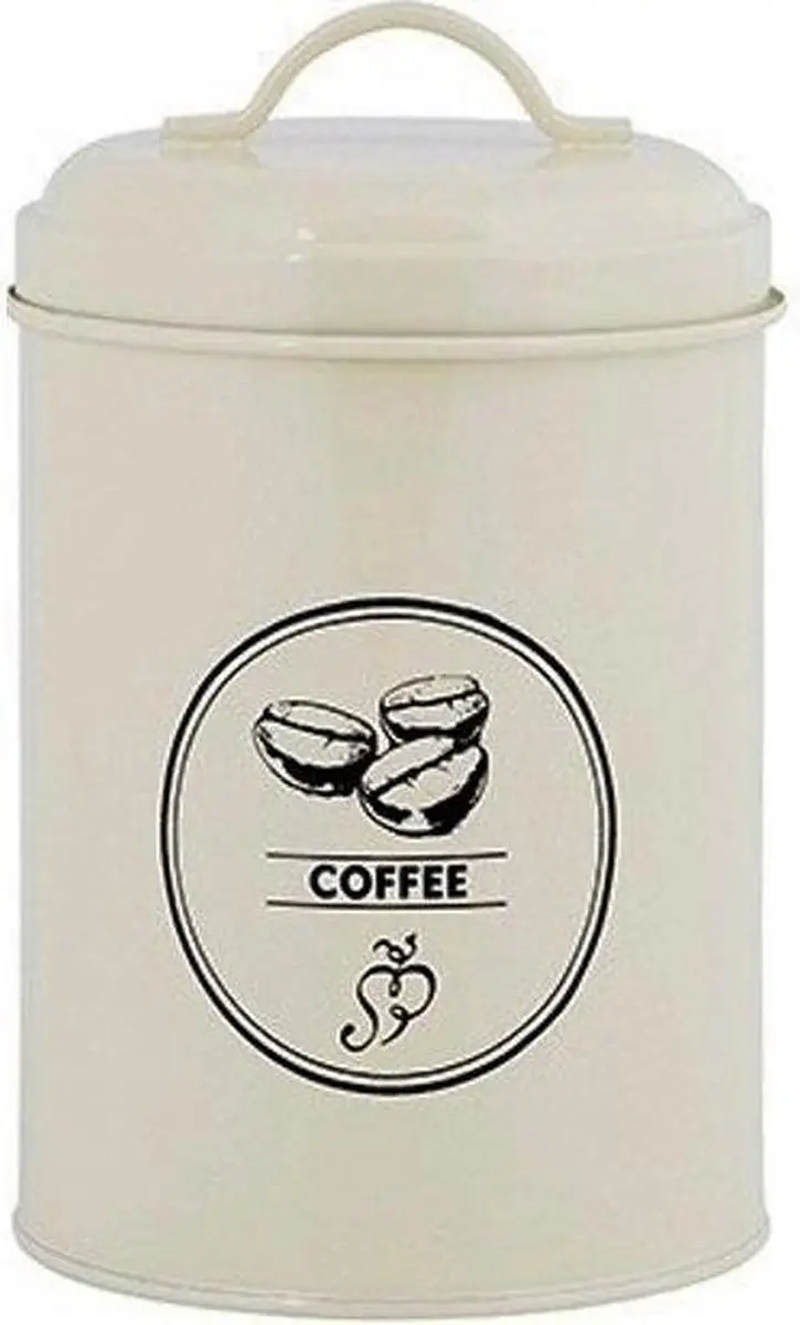 Esschert Design Voorraadblikken Set 3-delig - 1200ml - Beige/Zwart