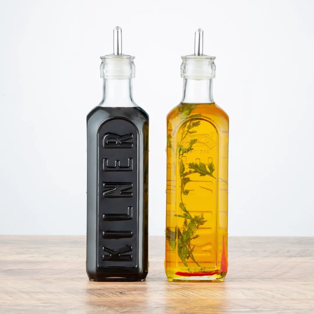 Kilner Olie- en azijnstel RAY-0025-028 - 2x600ml - Zwart