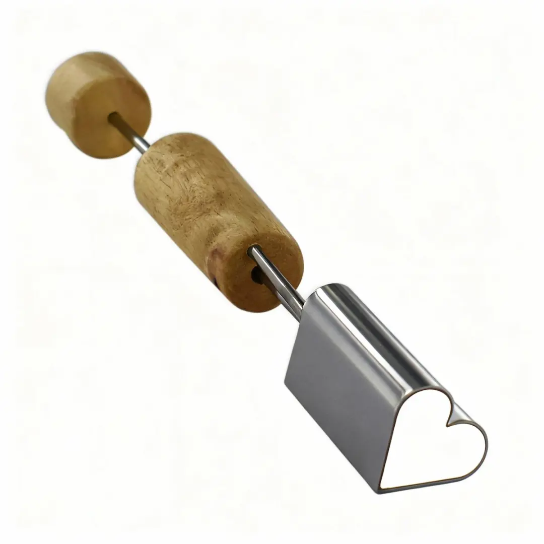 Fackelmann Groentesnijder Kaassnijder Hart/Staar 16cm - Bruin/Grijs