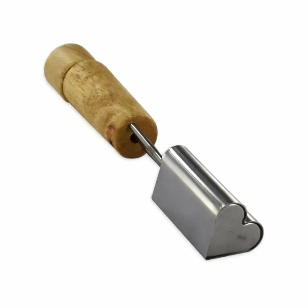 Fackelmann Groentesnijder Kaassnijder Hart/Staar 16cm - Bruin/Grijs