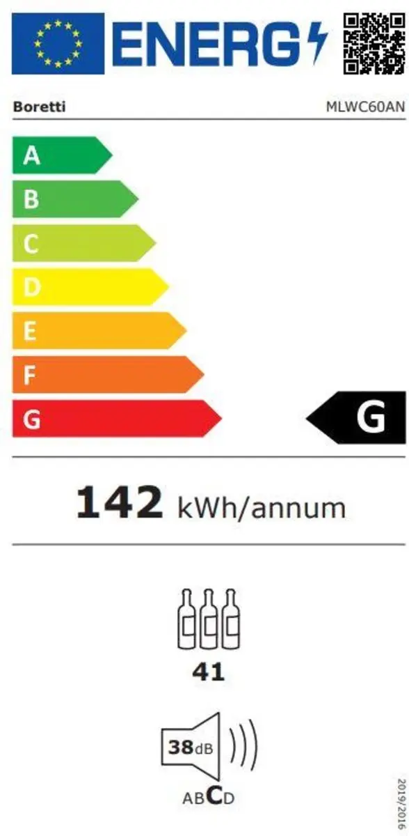 Boretti MLWC60AN Wijnklimaatkast 28 Flessen - 2 Zones - Antraciet