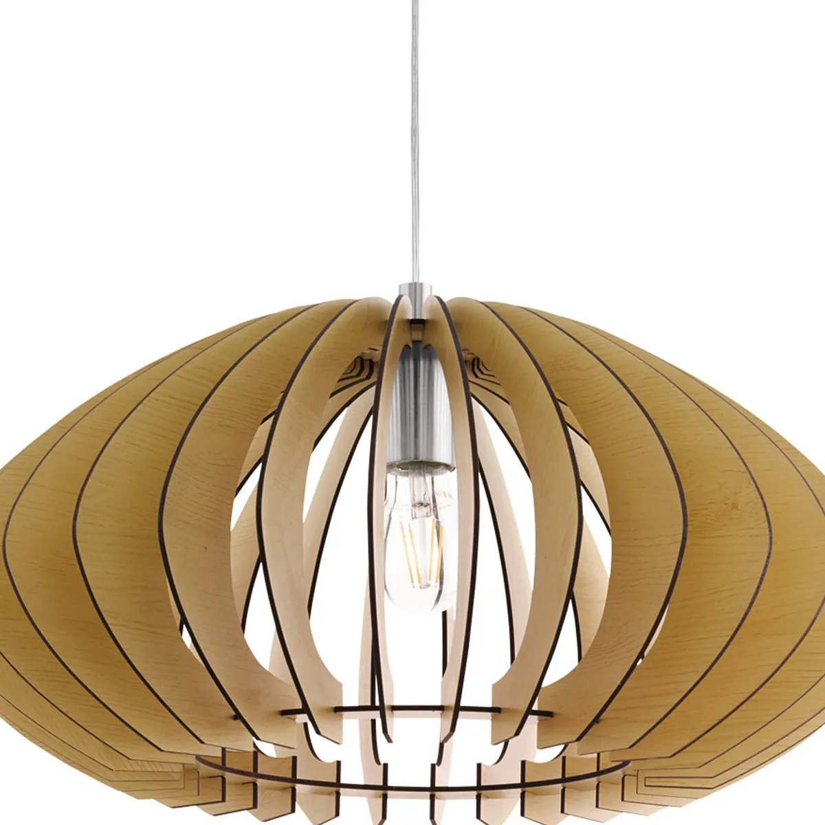 Eglo Cossano 2 Hanglamp - Ø50cm Nikkel-Mat Ahorn