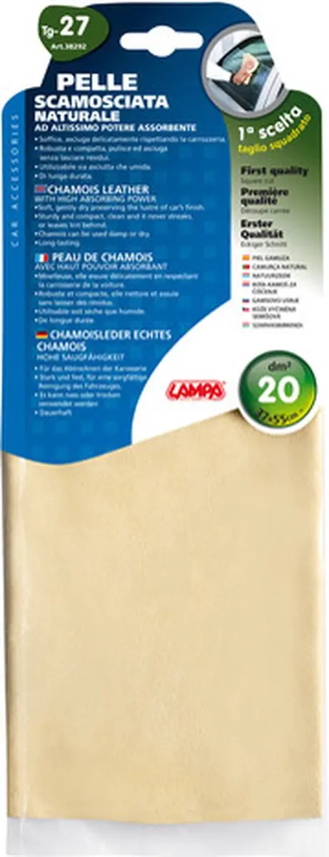 Lampa Zeemleer 42.38292 - 27x37x55cm - Geel chamois