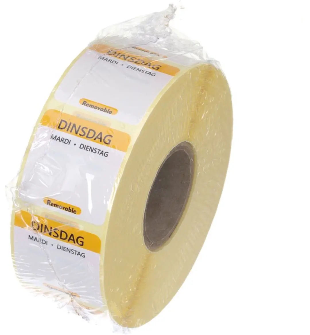 HENDI Dinsdag Voedselveiligheid Dagstickers Geel 25x25mm - 1000 Stuks