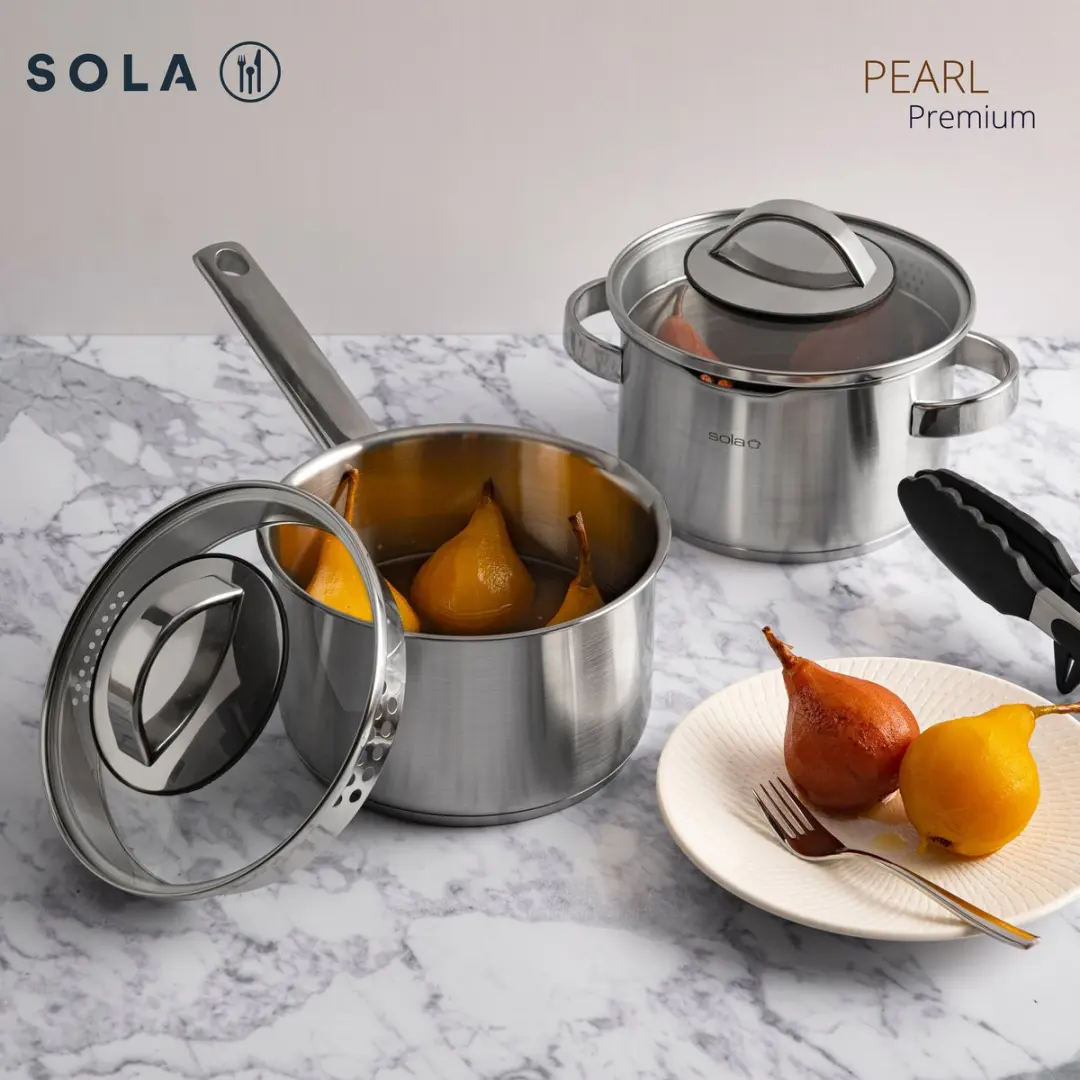 Sola Pearl Premium Pannenset 4-delig - RVS - 16cm/1.5L - afbeelding 6 van 6