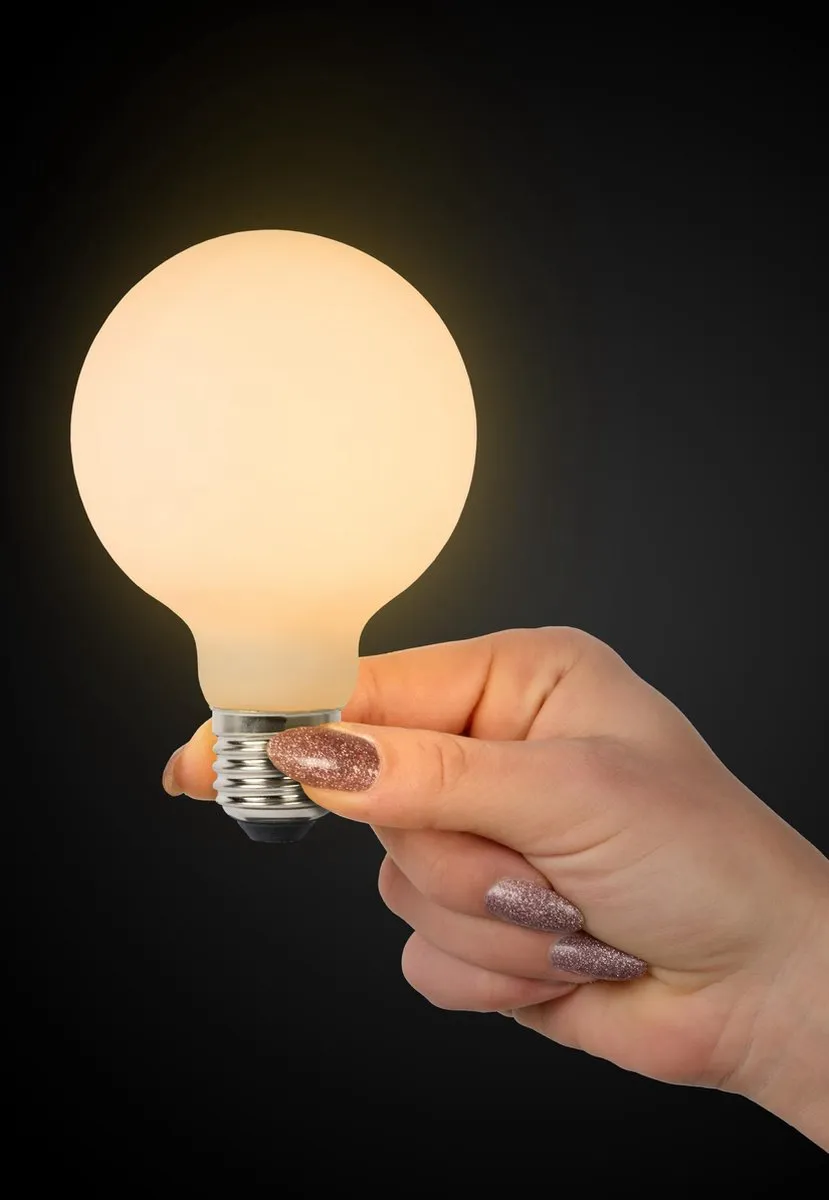 Lucide G80 LED Filamentlamp Ø8cm - 8W 2700K Rookglas