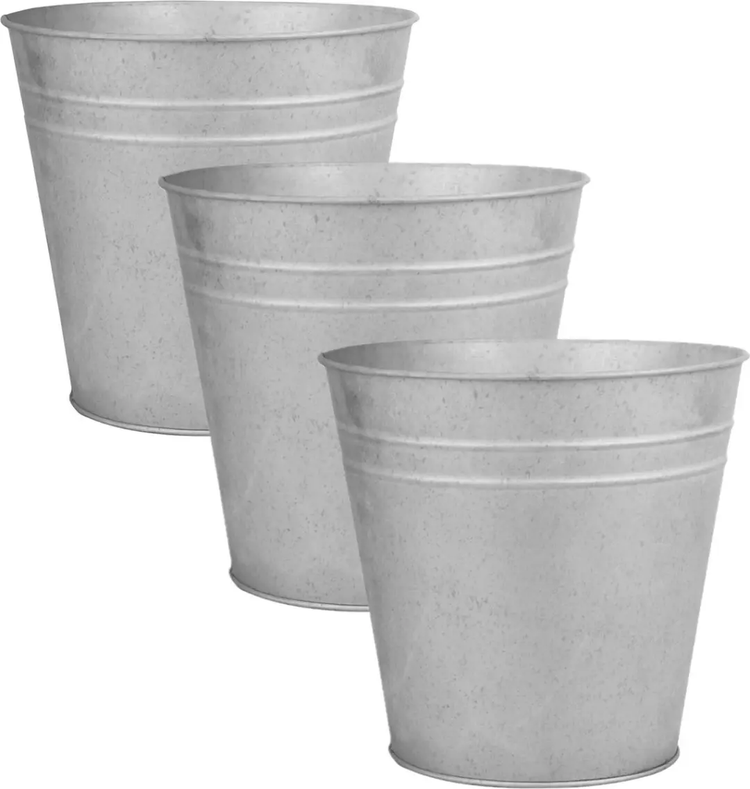 Esschert Design Oud Zink Bloempot 25cm - Grijs