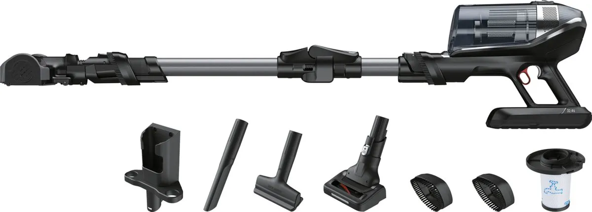 Rowenta RH99A9WO X-Force Flex 1 Steelstofzuiger - 200W - 0,9L - Zwart/Grijs