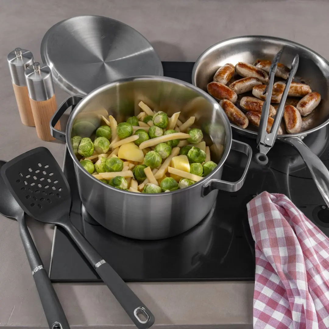 Sola Steelpan Ø16cm - Zilver - Inclusief deksel