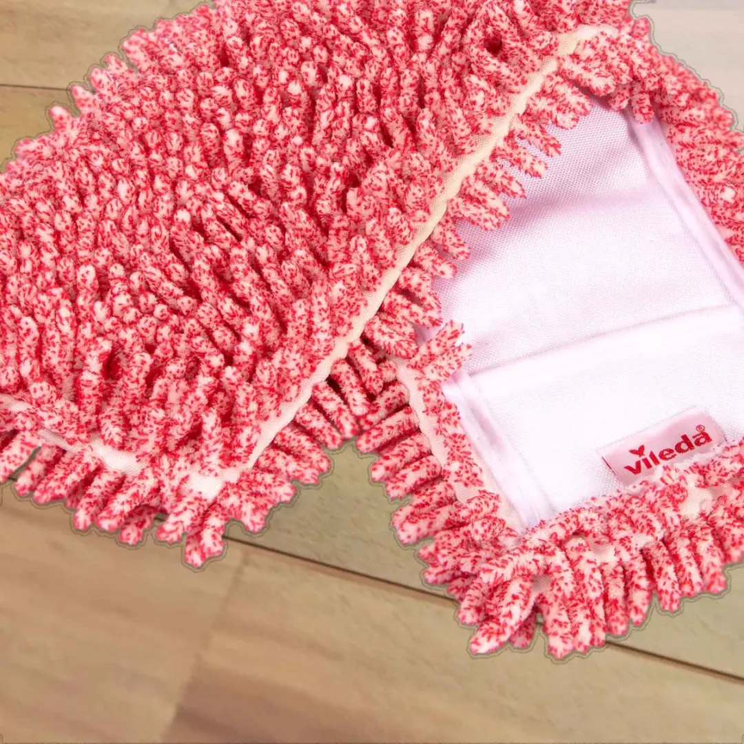 Vileda Chenille Vloerwisser - Roze/Rood/Zwart