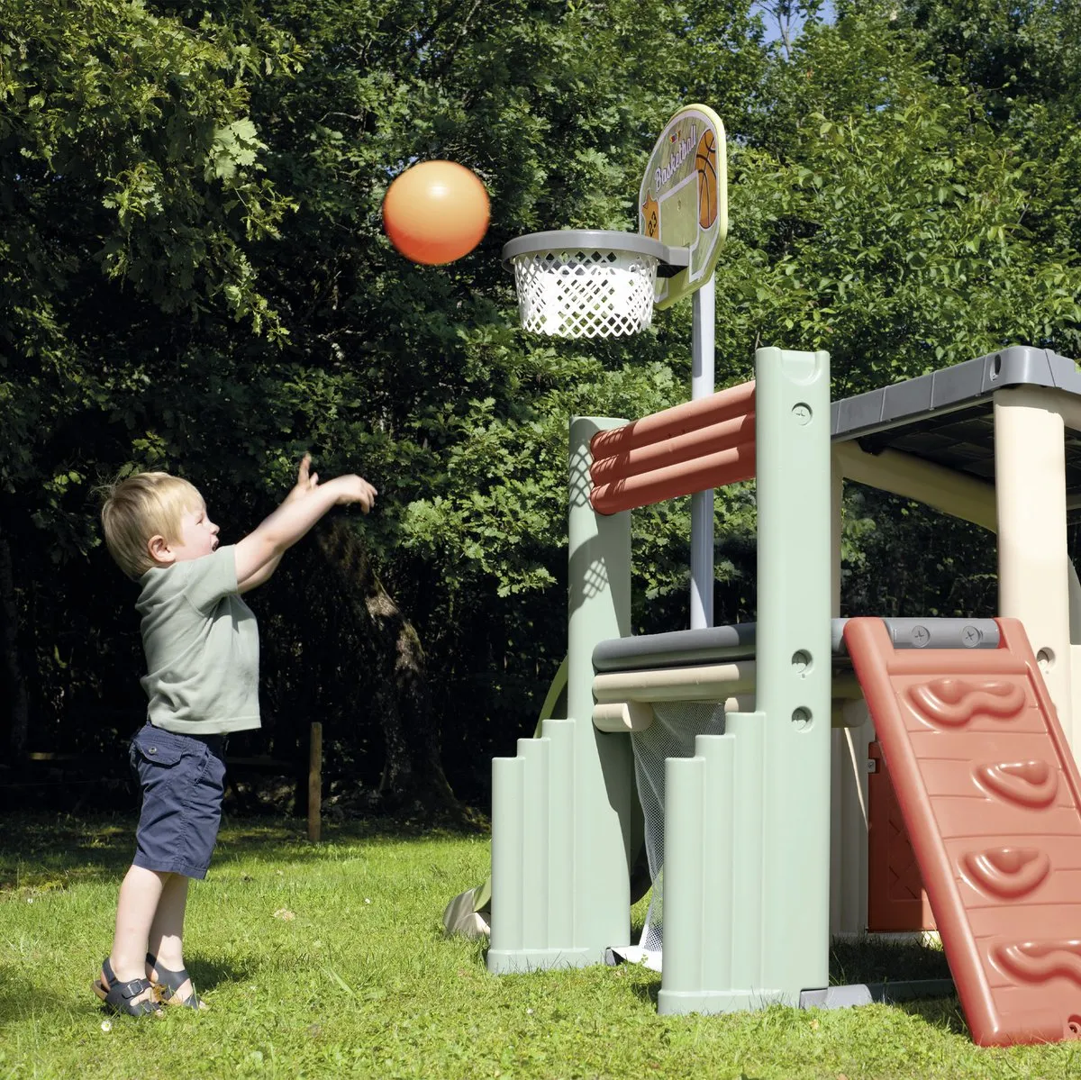 Smoby Life Fun Center Speelhuis Sportcenter 7600840206 - Groen/Beige/Rood