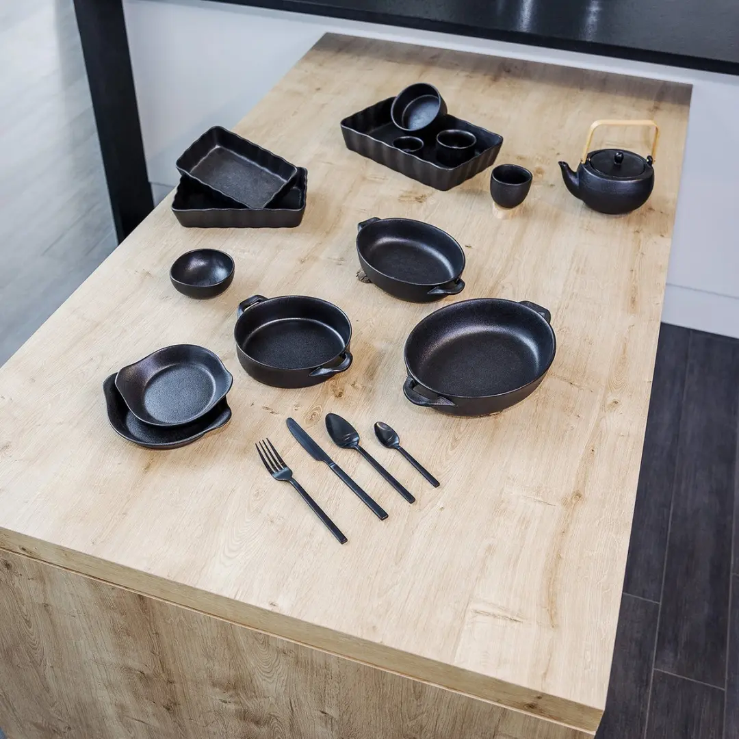 Cosy&Trendy Ovenschaal 560972 - 2 Stuks - 1,5L - 21x14cm - Zwart