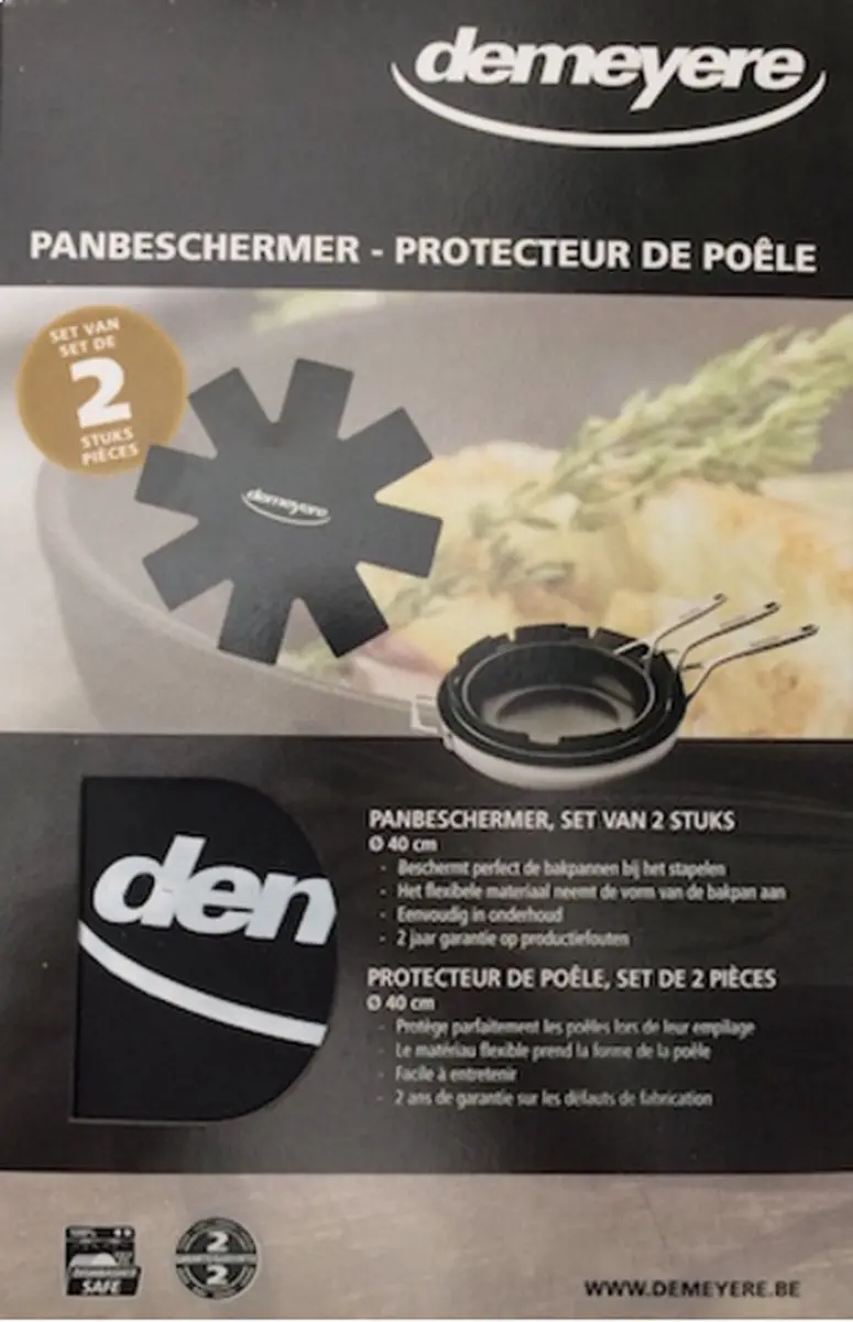 DEMEYERE Panbeschermer 40cm - 2 Stuks - Zwart