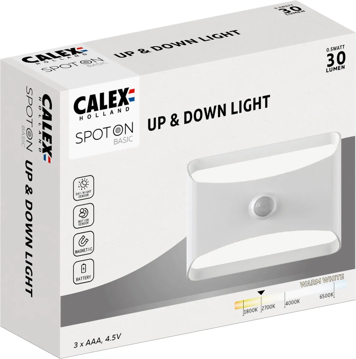 Calex Spot On Draadloze Wandlamp Warm Wit 0.5W
