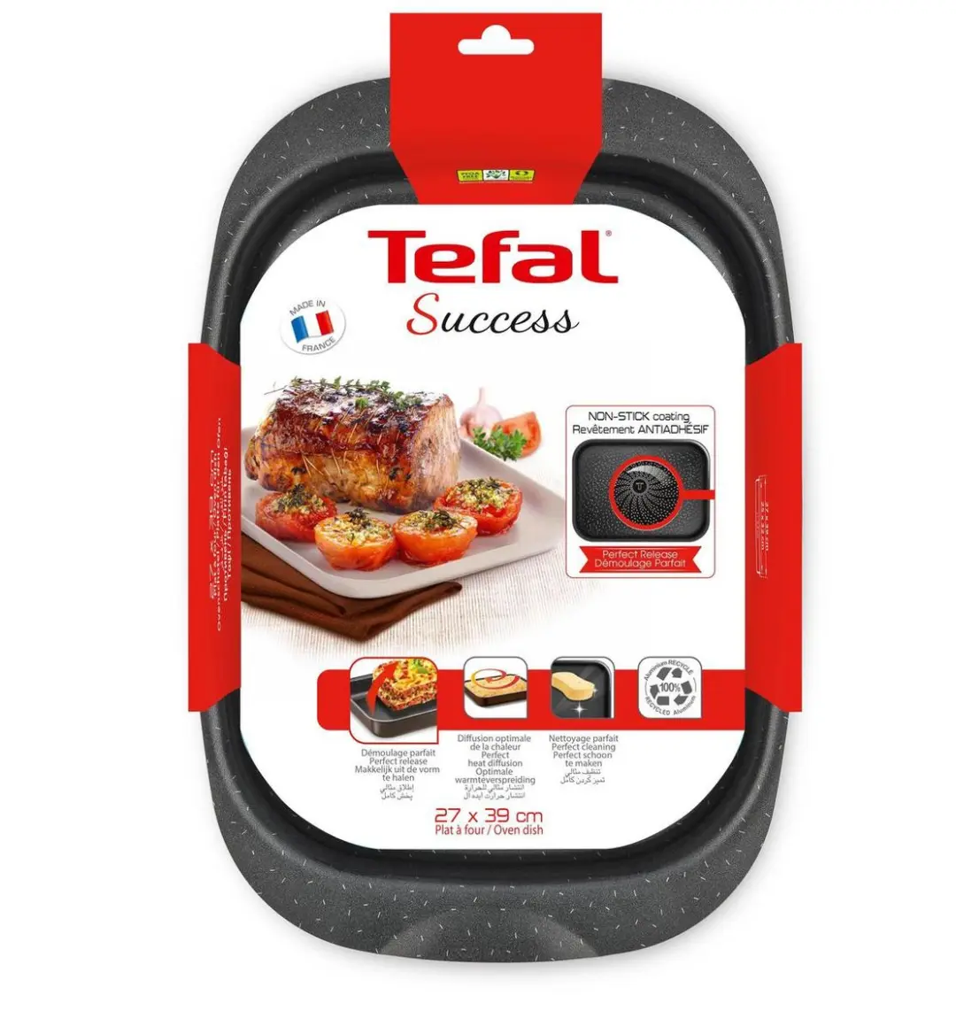 Tefal Success Braadschotel 27x39cm - Non-stick - Bruin