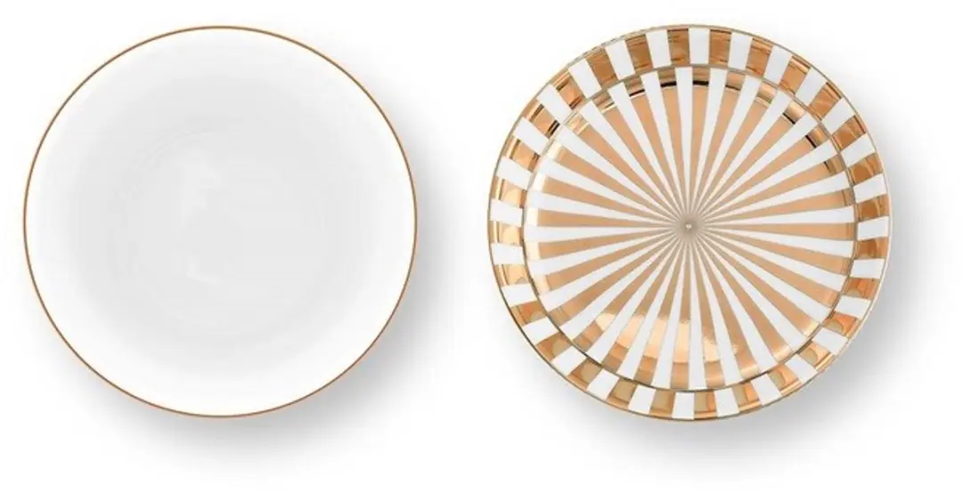 Pip Studio Dot Delight Mok & Theetip - Set van 2 - Wit-Goud