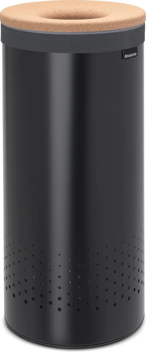 Brabantia Wasmand 35L Matt Black/Kurken deksel