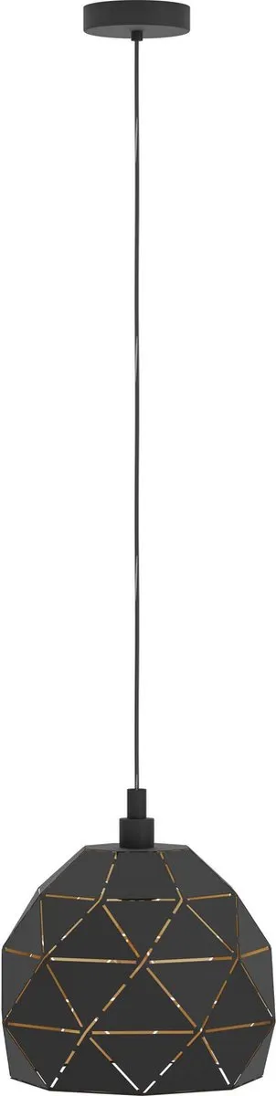 Eglo Roccaforte Hanglamp E27 Ø30cm - Zwart/Goud