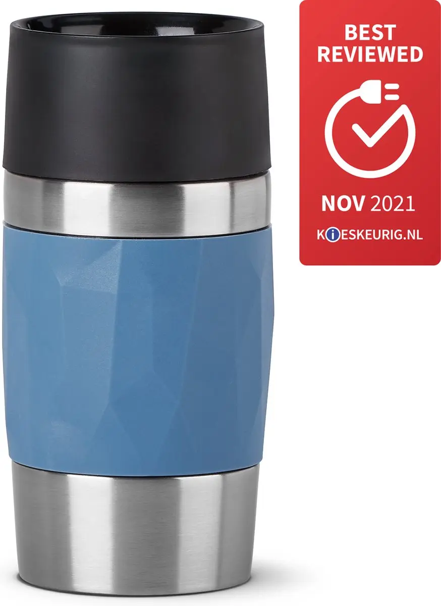 Tefal Travel Mug Compact N2160210 - 0.3L Thermosfles - Blauw