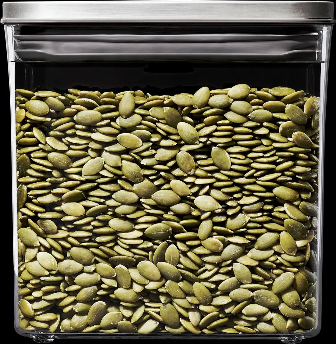 OXO POP Steel Voorraadbus 1,6L - Transparant/Grijs