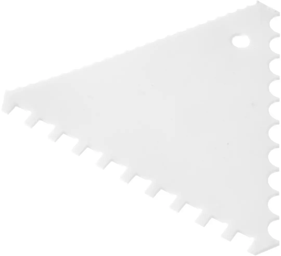 Hendi Triangle Scraper Taartdecoratie - 6 Stuks - Wit