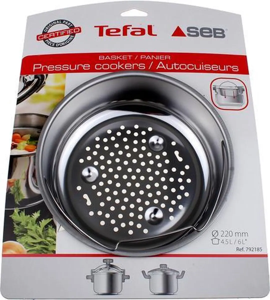 Tefal Stoommand 22cm RVS