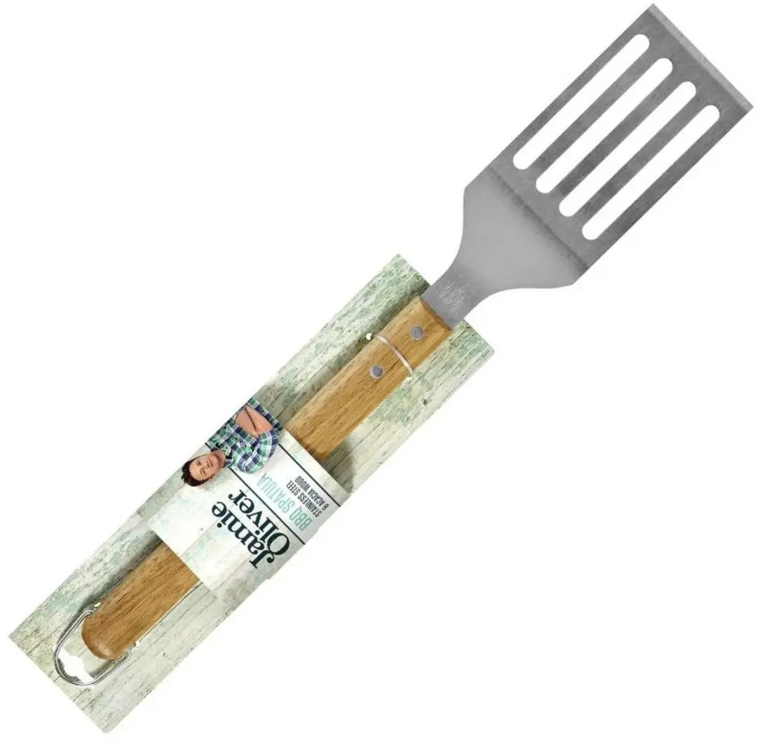 Jamie Oliver BBQ Spatel - Zilver/Bruin
