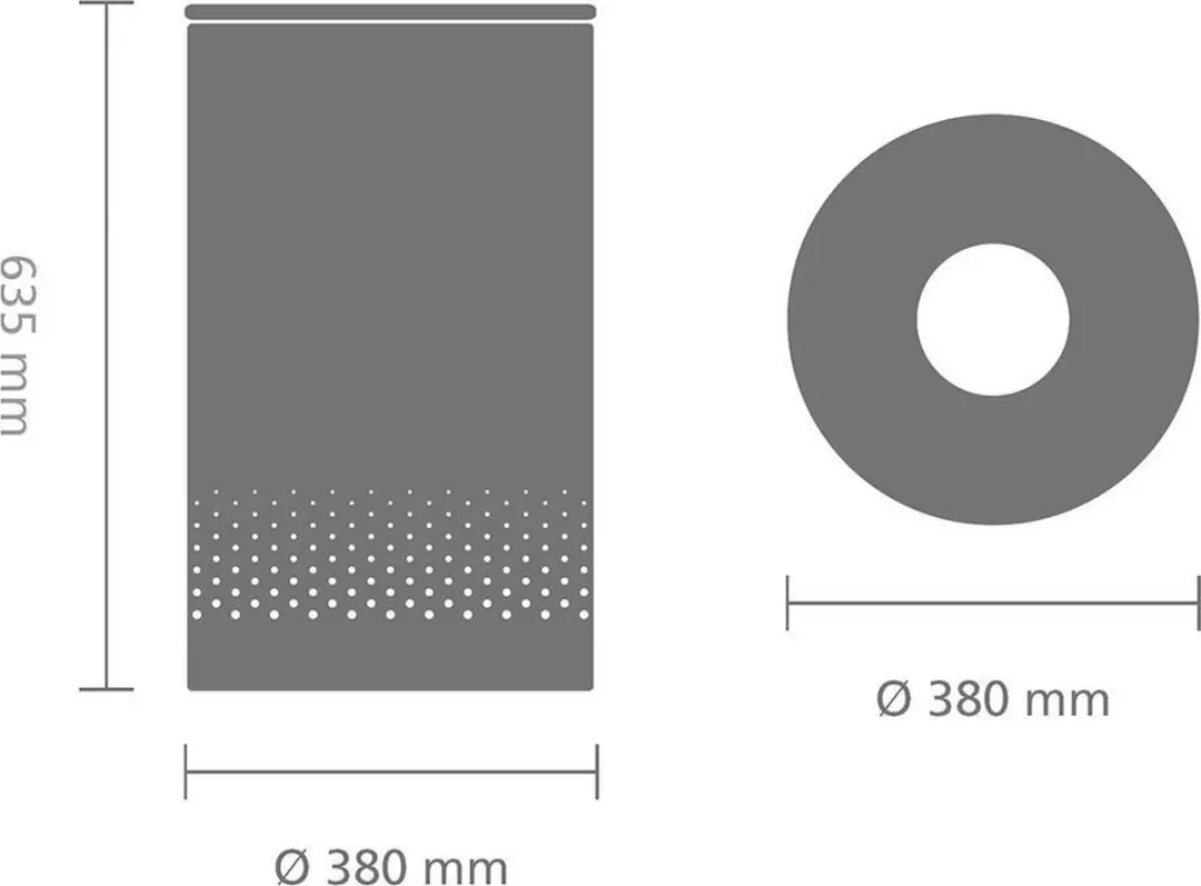 Brabantia Wasmand met Deksel 60L - Wit/Dark Grey