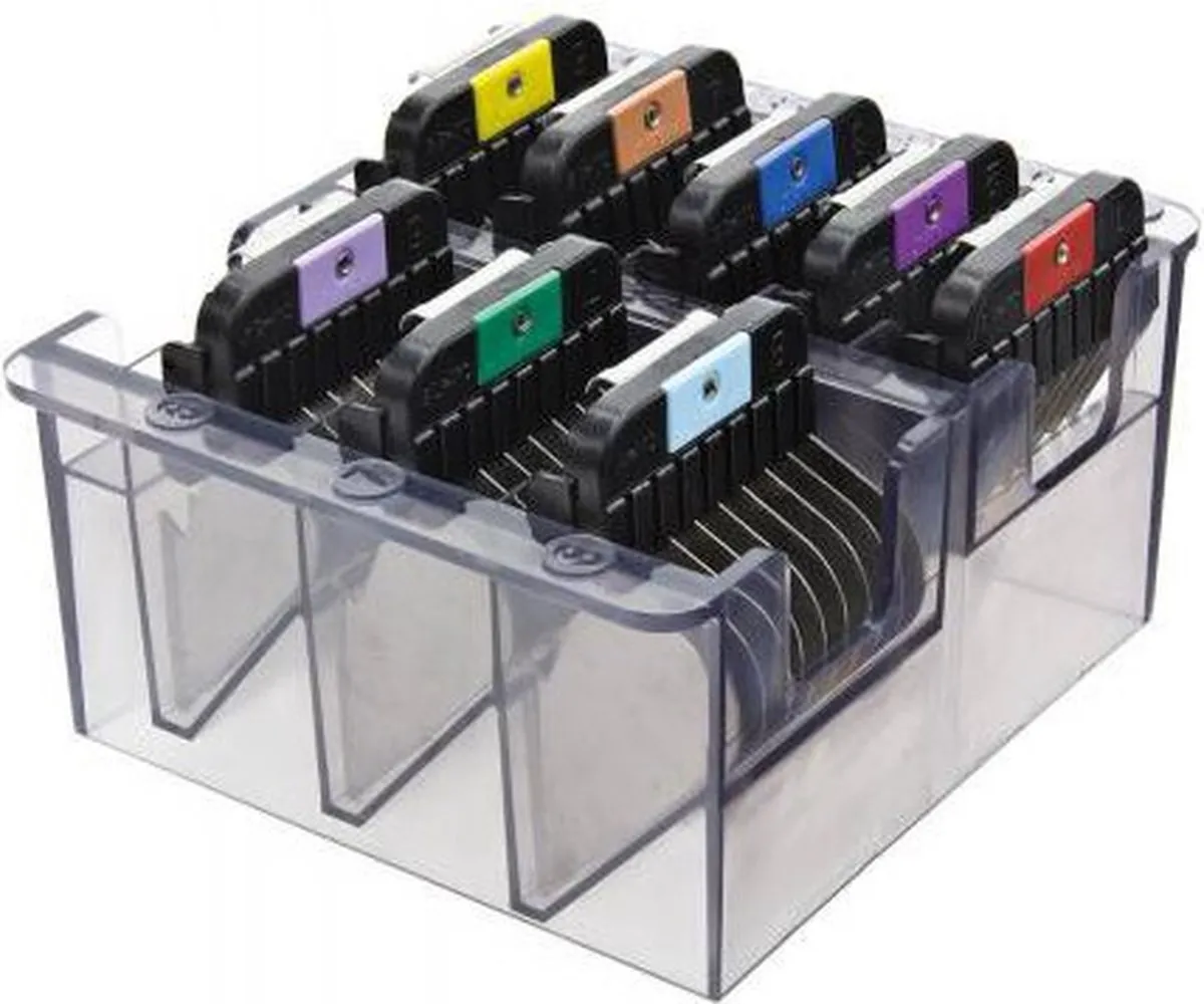 Wahl Metal Opzetkammen Snap-On Set 8 Stuks - Blauw