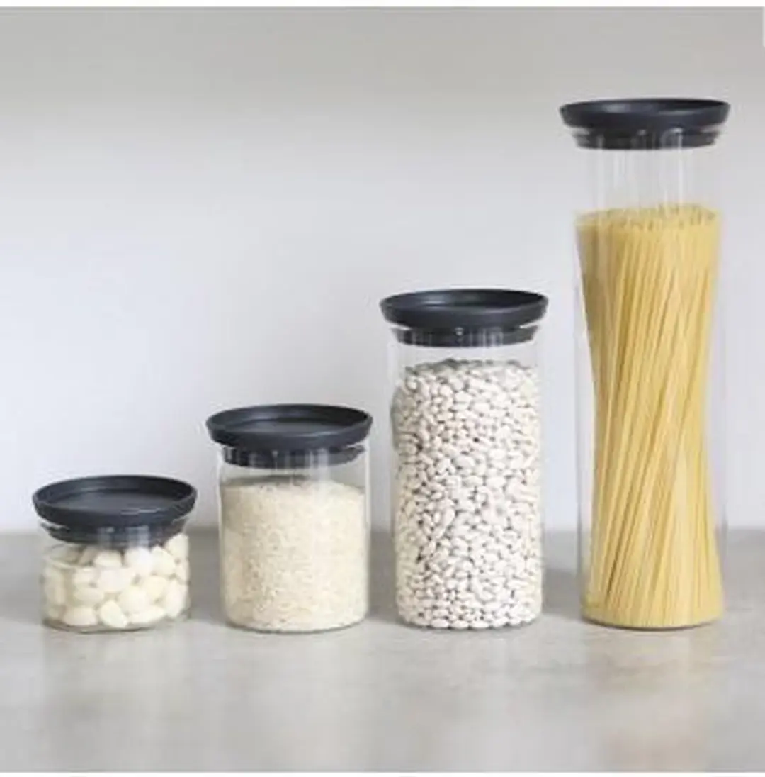 Brabantia Voorraadpot Glas 1,9L - Stapelbaar - Transparant - afbeelding 6 van 6
