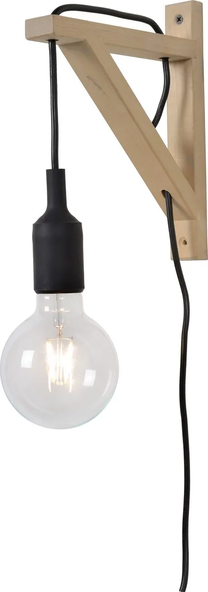 Lucide FIX Wandlamp E27 - Zwart