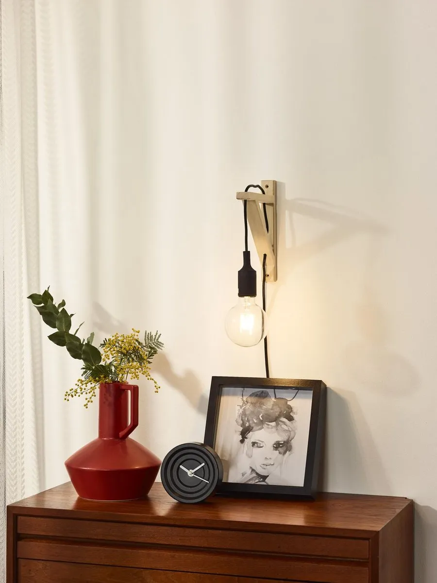 Lucide FIX Wandlamp E27 - Zwart