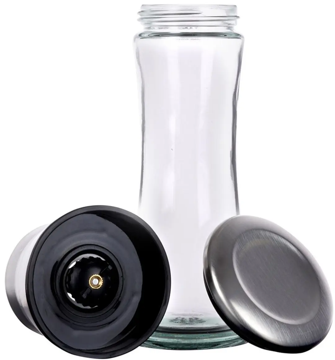 Excellent Houseware Pepermolen Glas/RVS - Instelbare Maalgraad