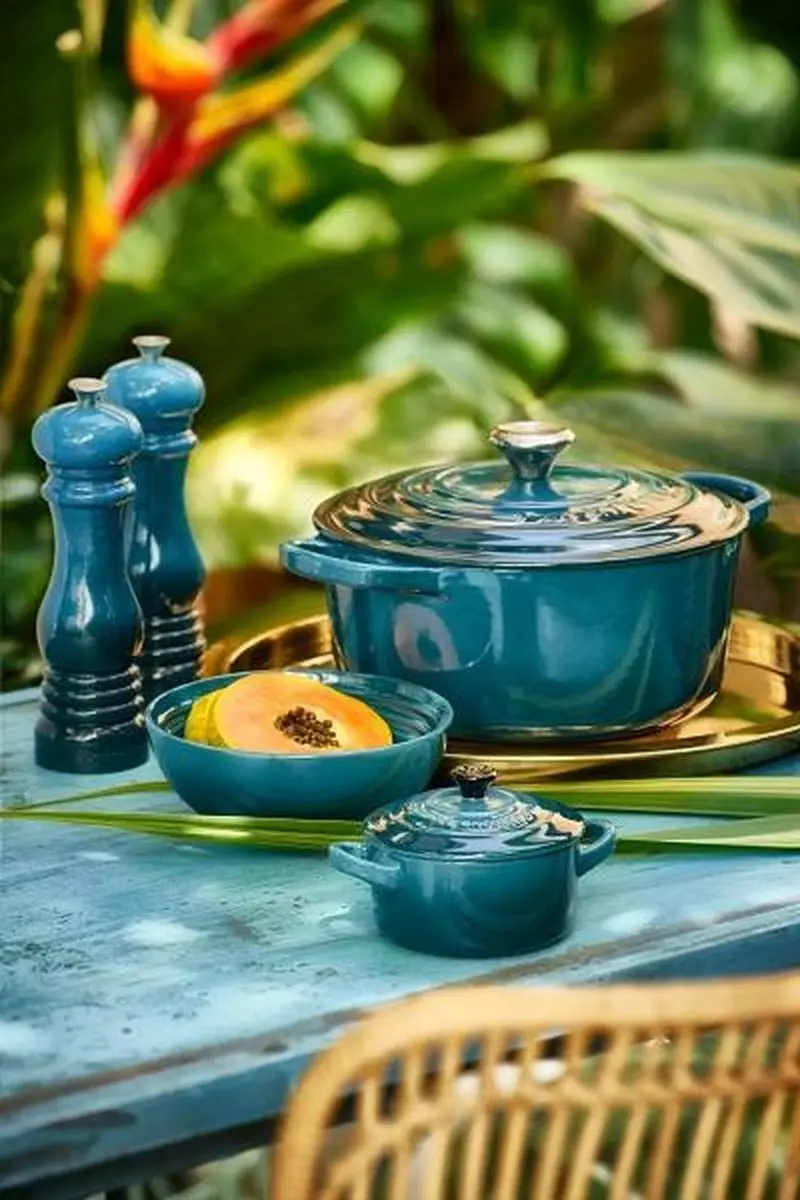 Le Creuset Mini Peper- en Zoutset - Diepblauw 12cm - 2 Stuks