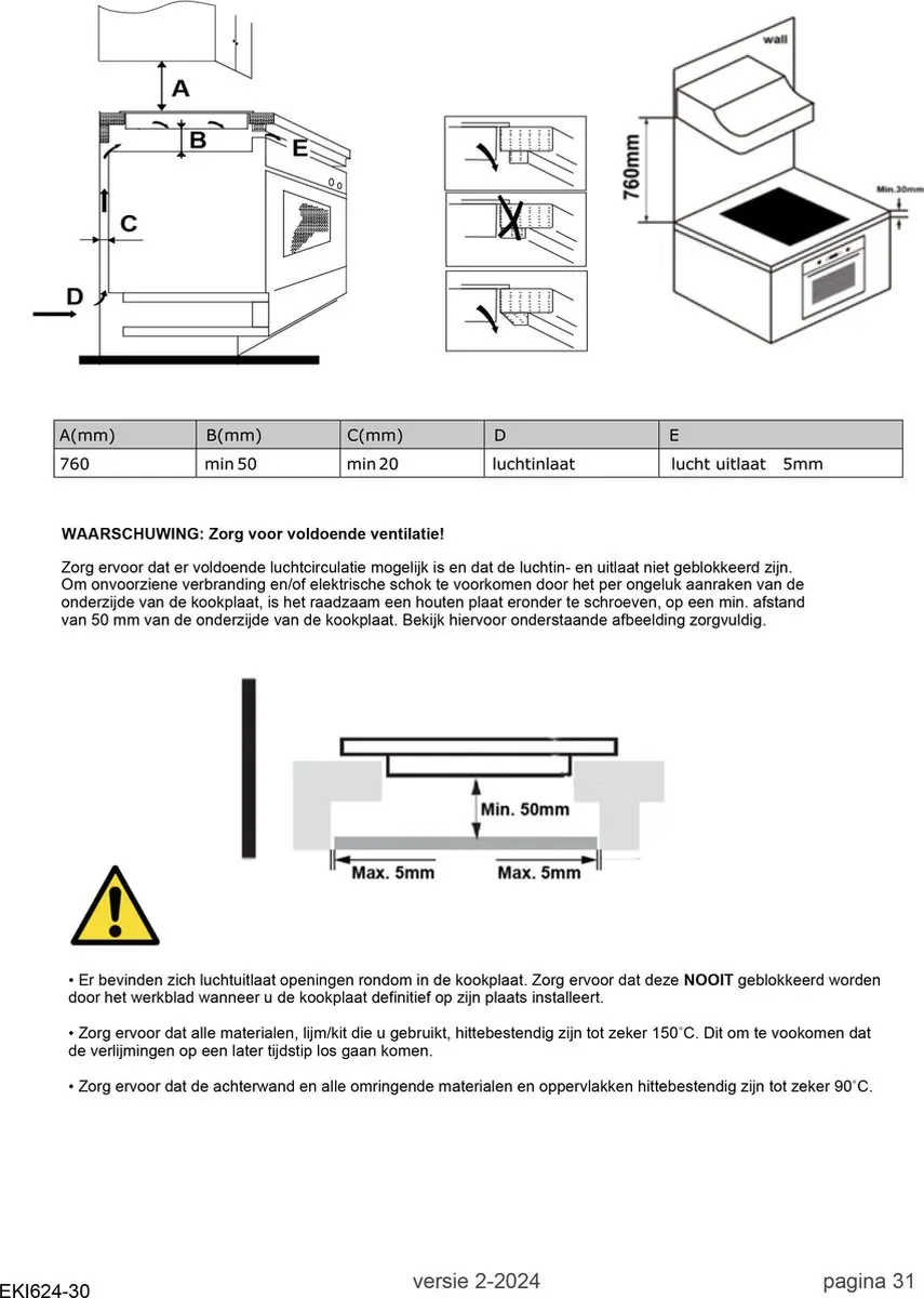 Exquisit EKI624-30 Inbouw Inductiekookplaat 4 Zones - Zwart